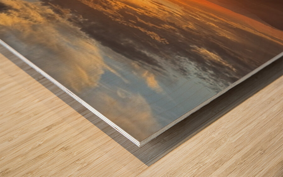 Sunset at Snowbowl -1 Wood print