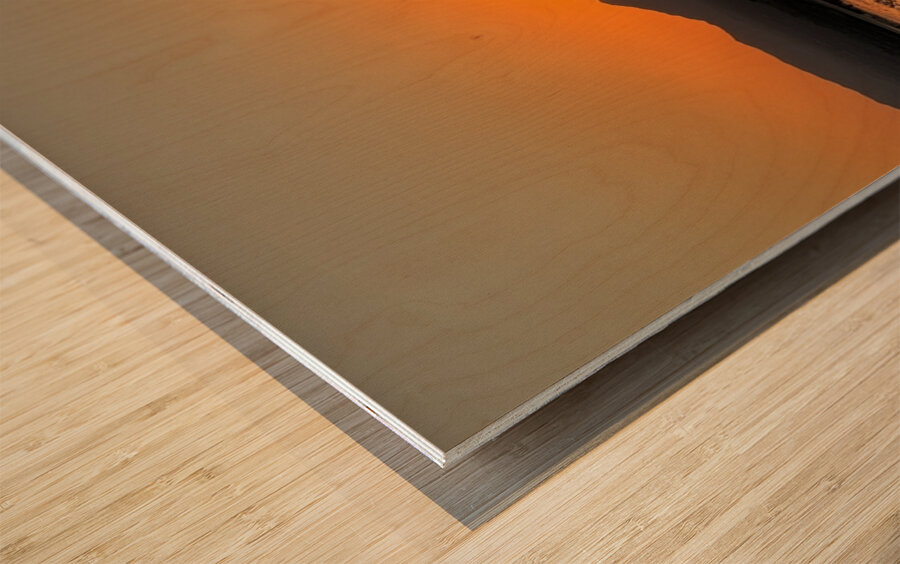 Sunset on the Marsh Wood print