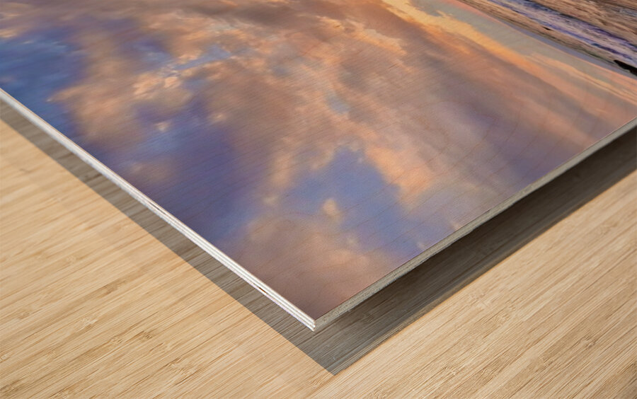 Pastel sunset in Kihei Wood print