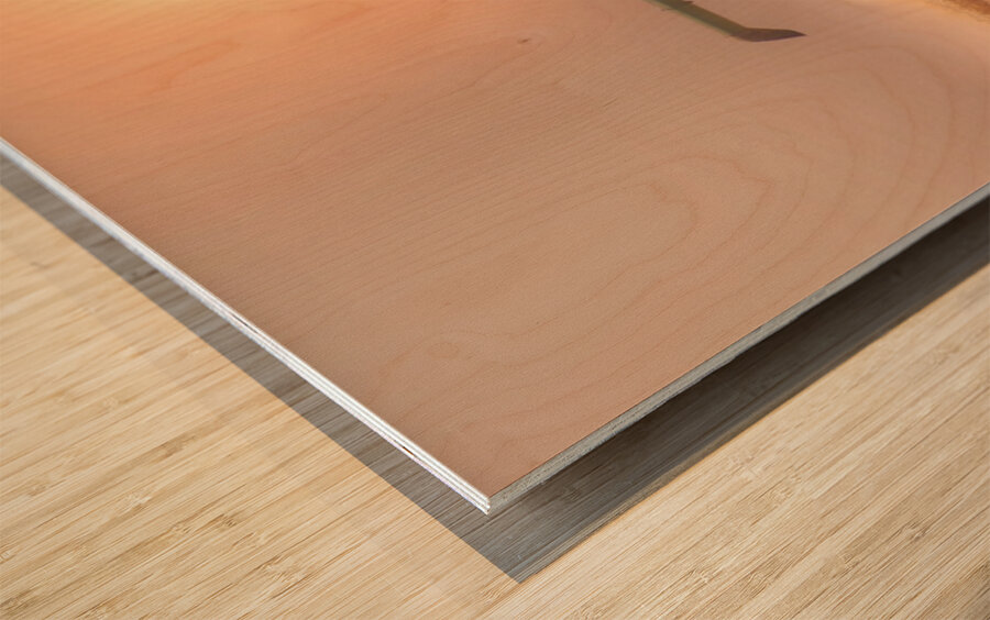 Wheat Havest Sundown Wood print