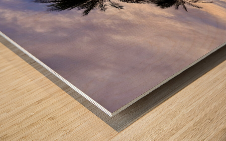 Sunset at Lake Havasu  Wood print