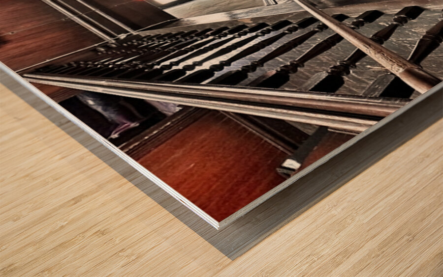 Stairway to the past Wood print