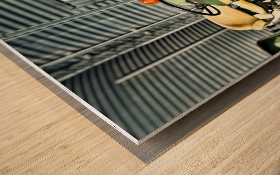 John Deere Green Wood print