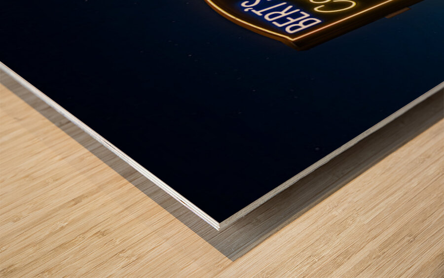 Bert’s Country Dancing neon lit up Wood print