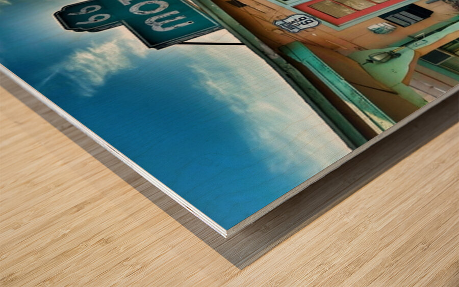 The 66 Motel - Needles California Wood print