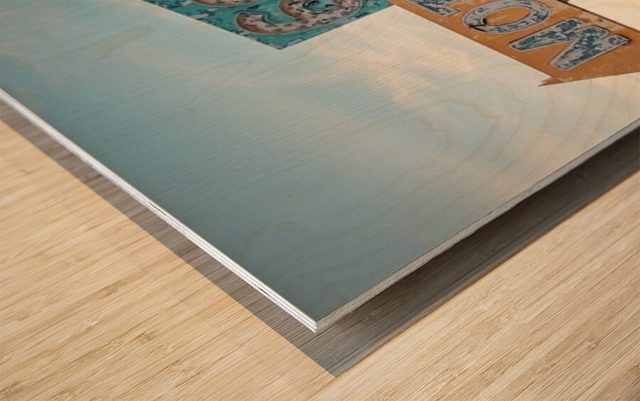 The 66 Motel - Needles California sign Wood print