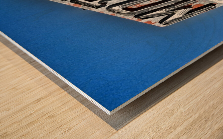 Whiting Bros Motel sign Yucca Arizona Route 66 - stylized Wood print