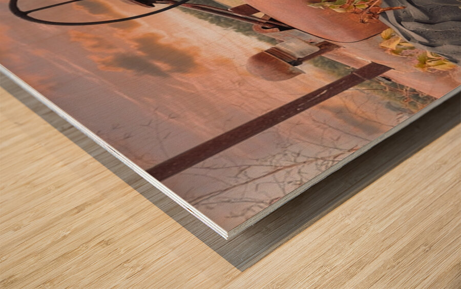 Something in the Orange. Vintage Farmall tractor Wood print