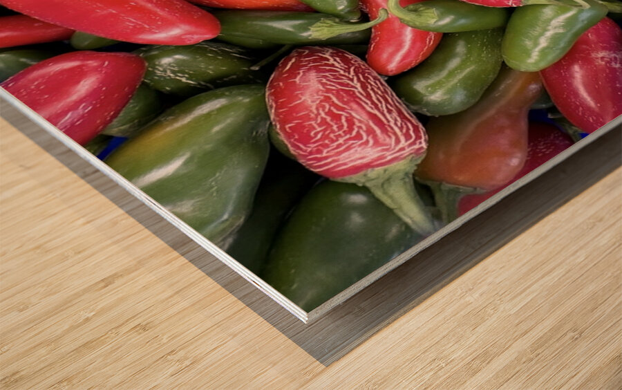 Holy Jalapenos   Wood print