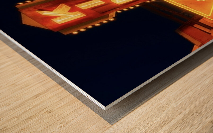 Kingman Club at night Wood print