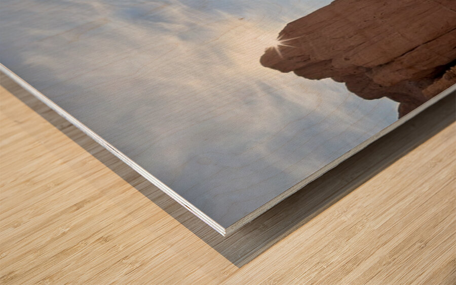 Chasing the light  -entrance to Mud Canyon Wood print