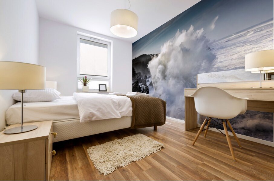 Winter Storm Exploding Waves BWS 2170 Mural print