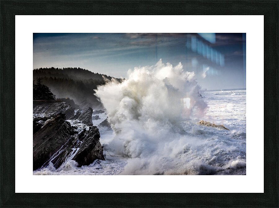 Winter Storm Exploding Waves BWS 2170 Picture Frame print