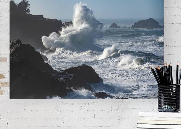 Shore Acres Surf South Crashing Waves BWS6821 by Bruce W Smith
