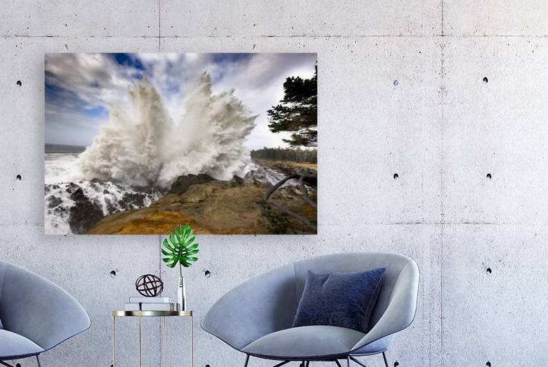 Crashing Waves On Rocks BWS 0892 by Bruce W Smith