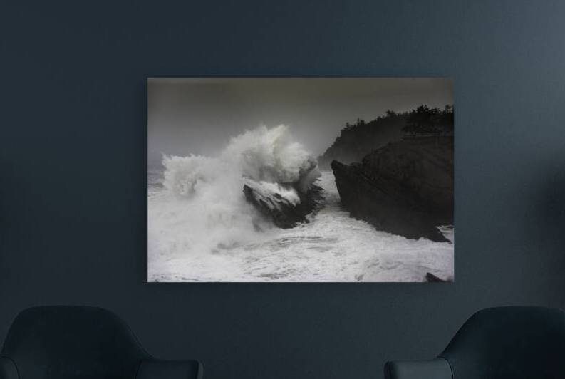 Oregon Coast Angry Sea 3653 Shore Acres by Bruce W Smith