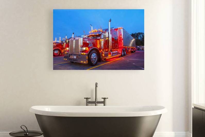 Custom Big Rigs Night BWS4785 by Bruce W Smith