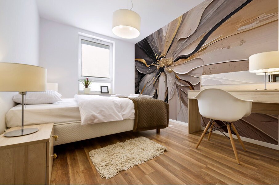 DM  Golden Floral 006 Mural print