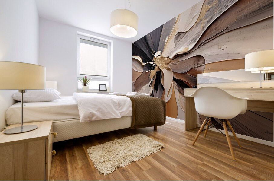 DM  Golden Floral 005 Impression murale