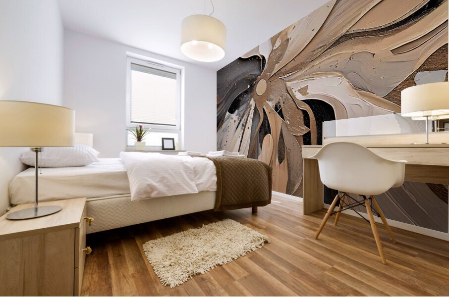 DM  Golden Floral 011 Mural print