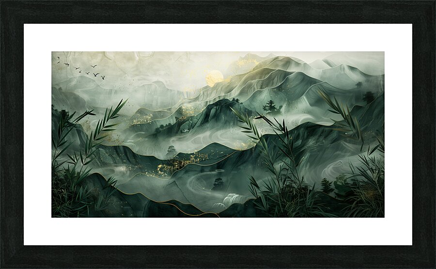 DM-montain painting 0001 Picture Frame print