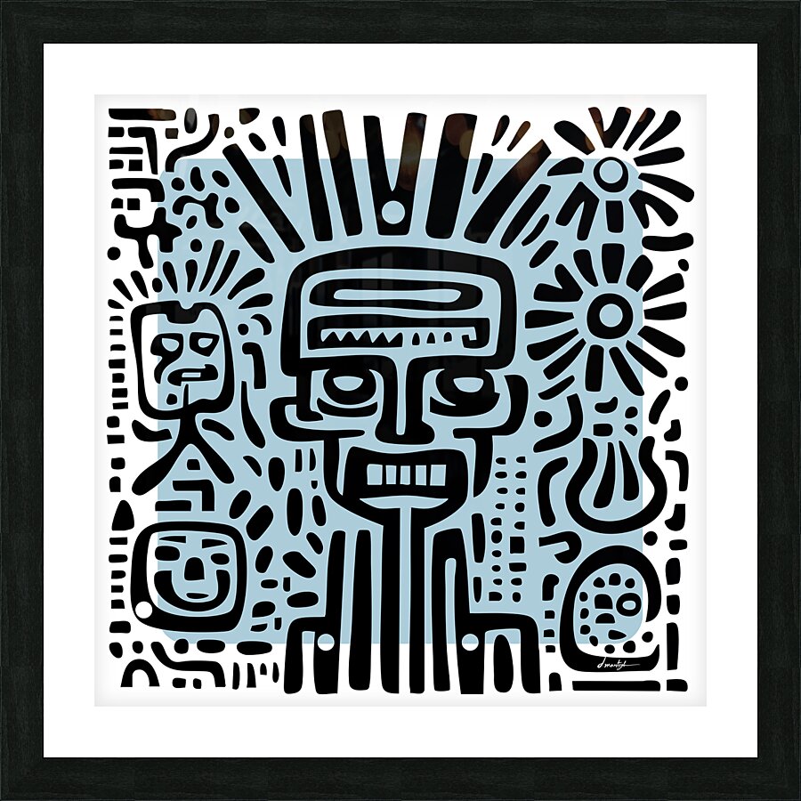 DM Doodle 001 Picture Frame print
