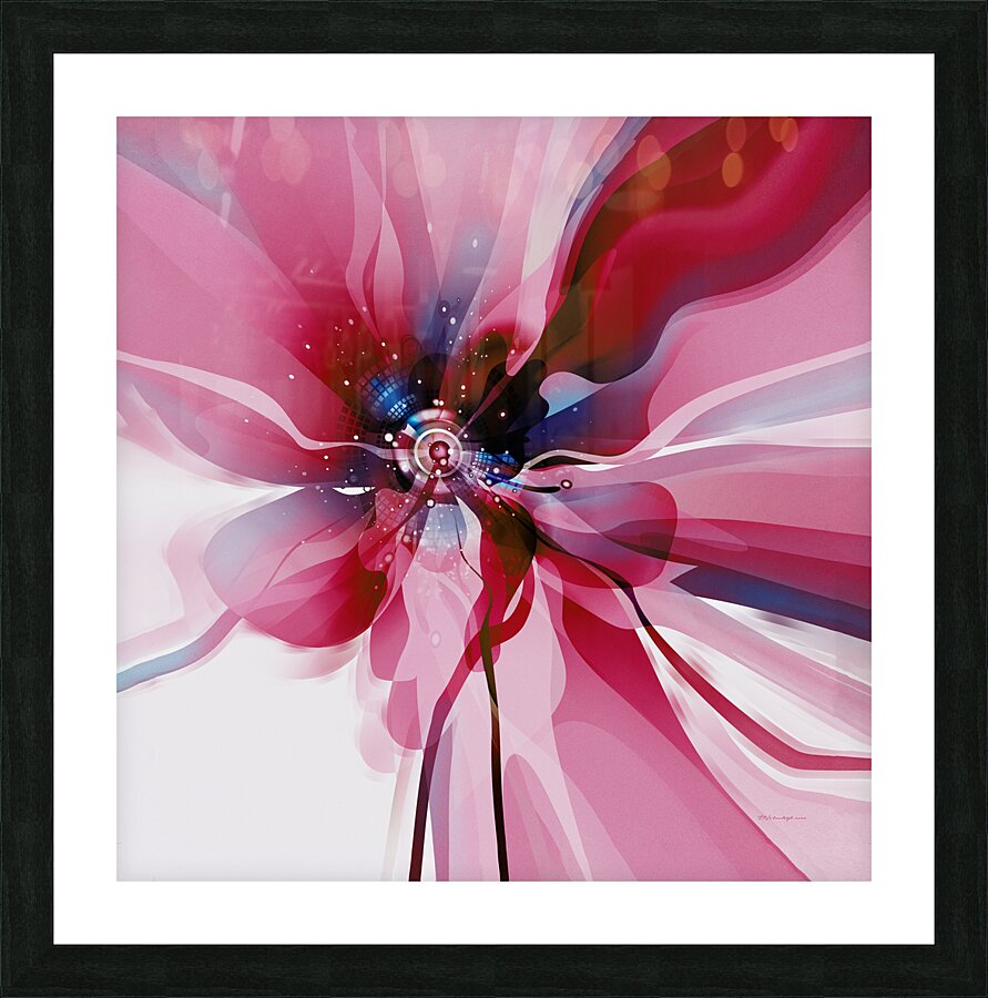 DM-Modern floral- Red 001 Impression et Cadre photo