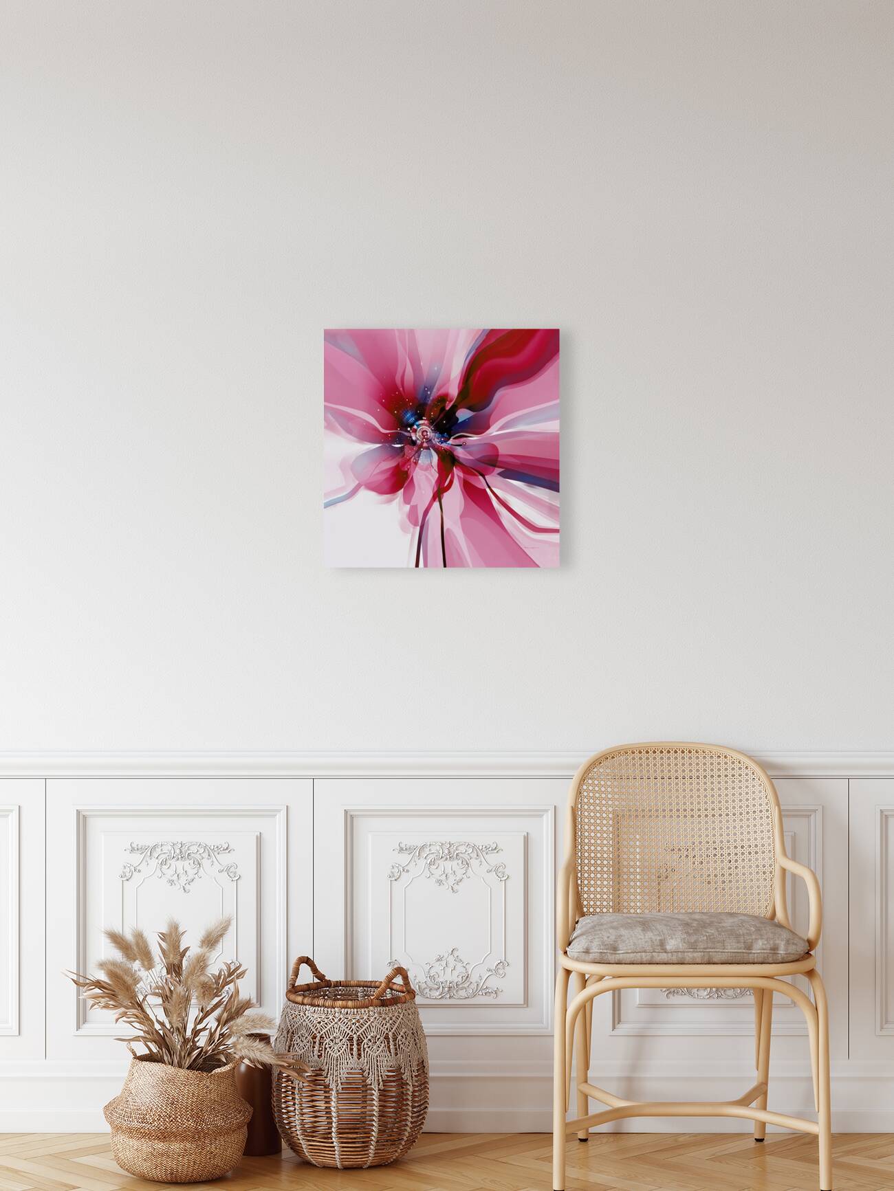 DM-Modern floral- Red 001 Reproduction