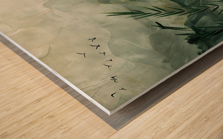 DM-montain painting 0001 Wood print