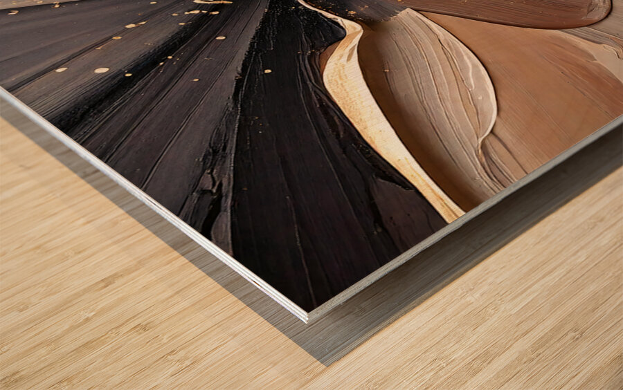 DM  Golden Floral 005 Impression sur bois