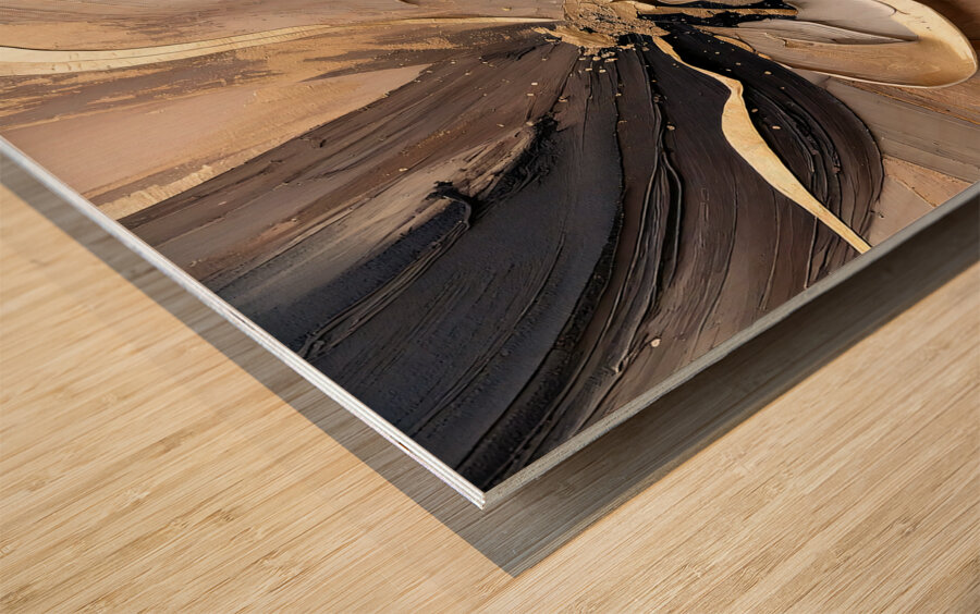 DM  Golden Floral 008 Wood print