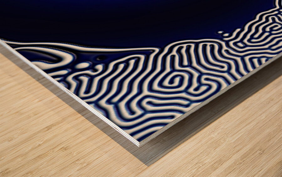 DM Deep Blue 3 Wood print