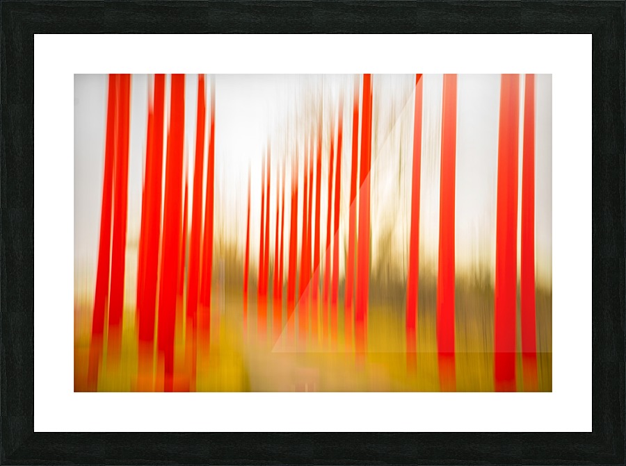 Red Pole Forest Picture Frame print