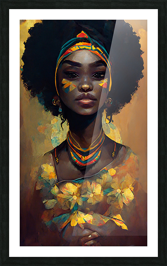 Melanated Goddess Picture Frame print