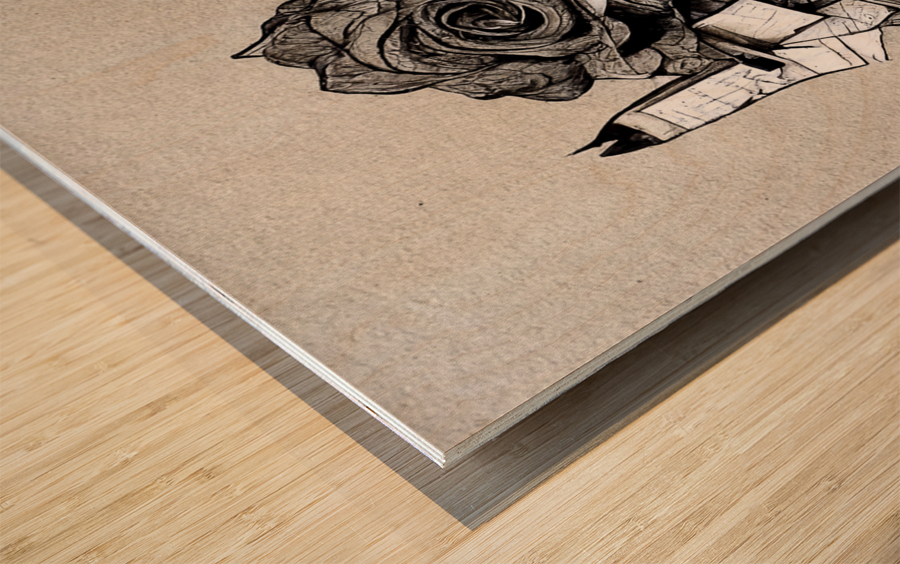 Dear Rose Wood print