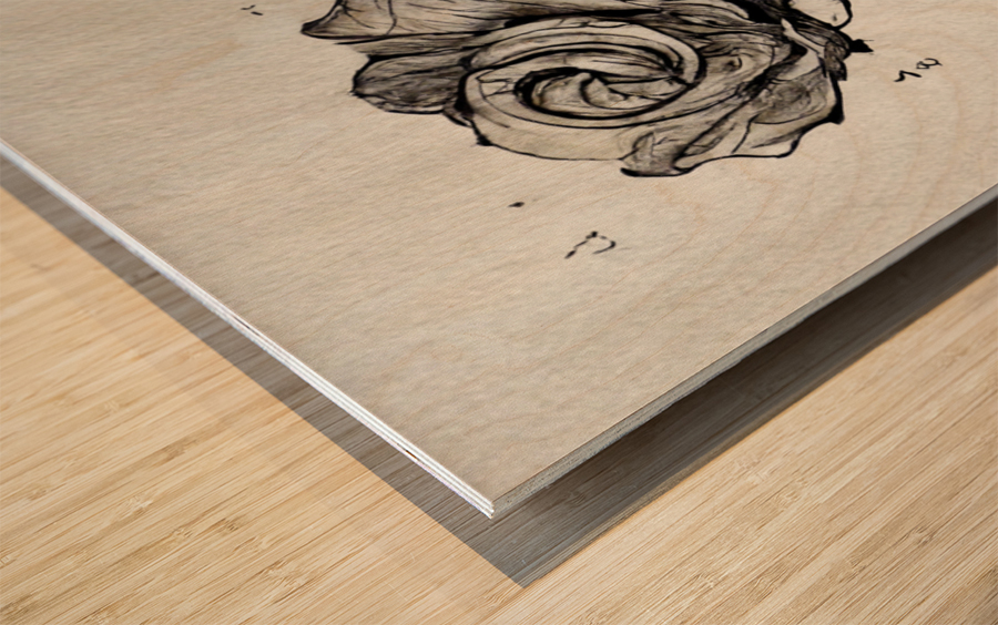 Black Rose Theory Wood print
