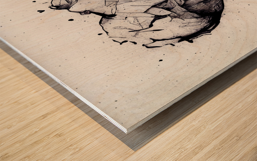 FragileHearts Wood print