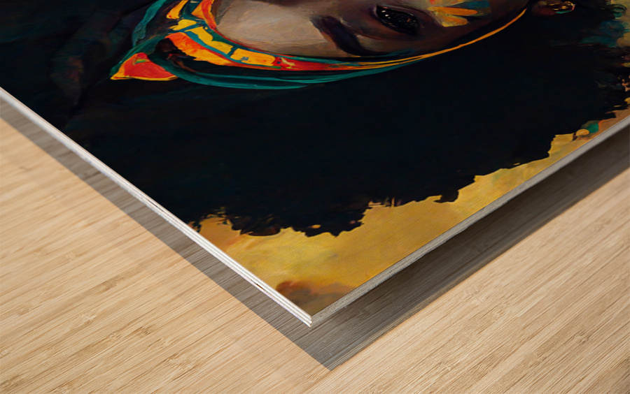 Melanated Goddess Wood print