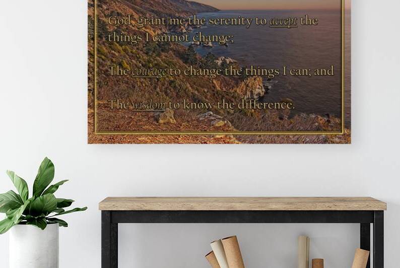 The Serenity Prayer Gold by T Rx Photography