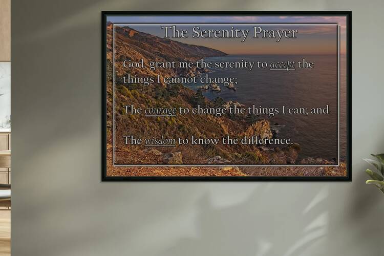 The Serenity Prayer Silver by T Rx Photography