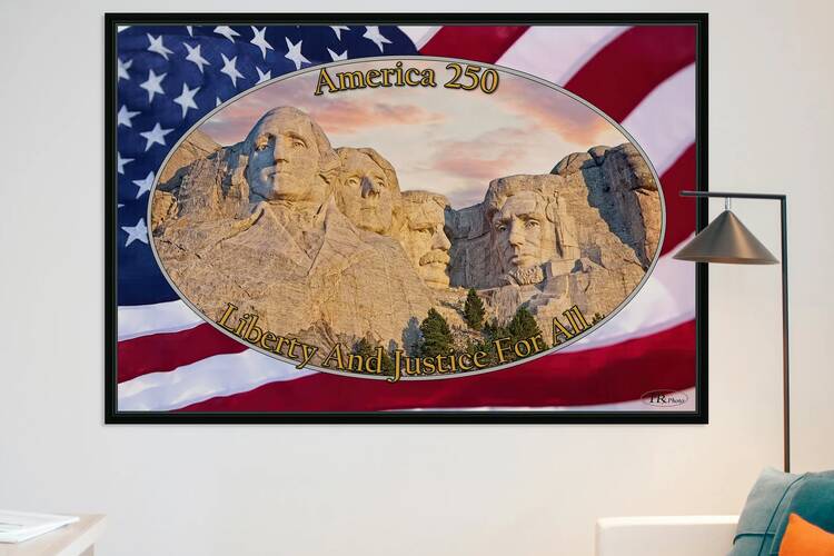 Liberty & Justice For All - Gold by T Rx Photography