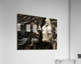 pharcry. a man and woman kiss each other while lo Acrylic Print