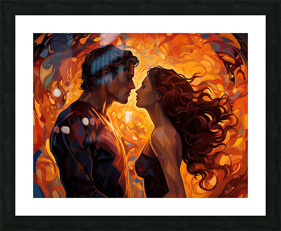 pharcry. the couple is looking at each other and Picture Frame print