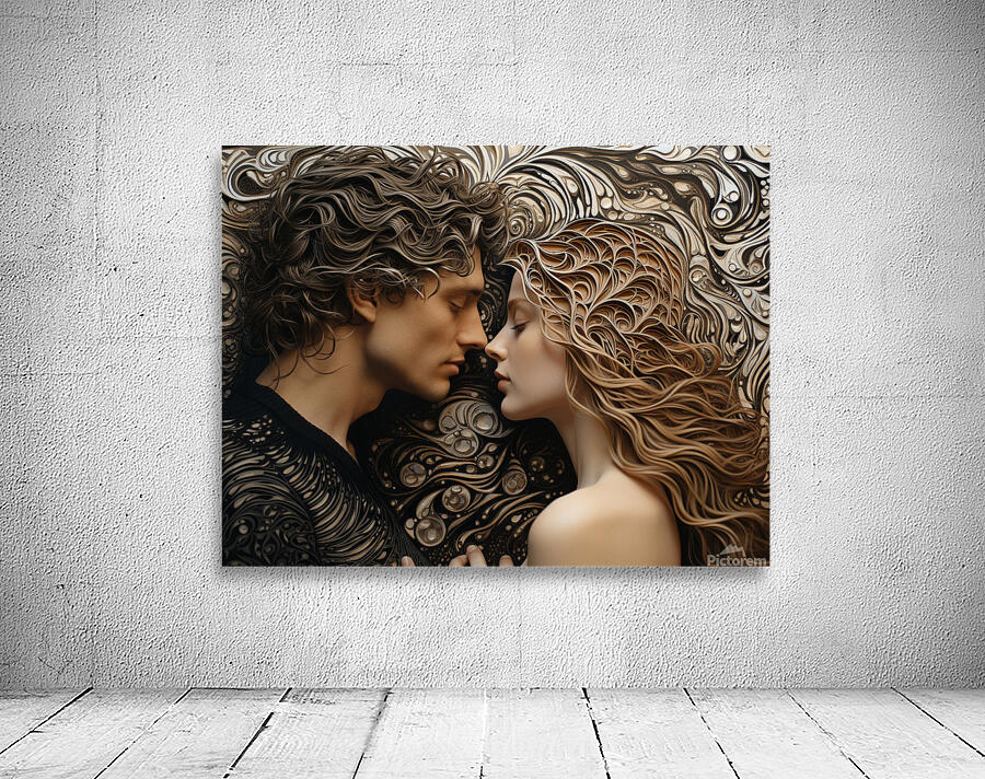 pharcry. a man and woman kiss each other while lo 1707829186.9767 Wall Preview