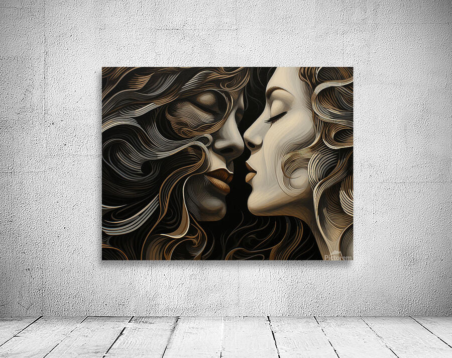 pharcry. a man and woman kiss each other while lo Wall Preview