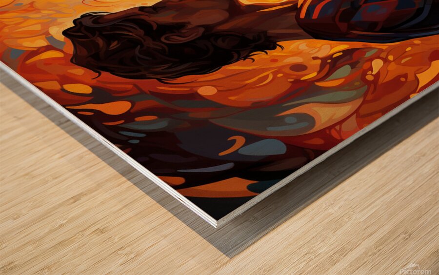 pharcry. the couple is looking at each other and Wood print