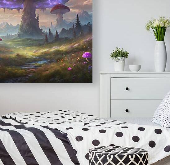  An enchanting artwork of a vast meadow fill by desidnNest