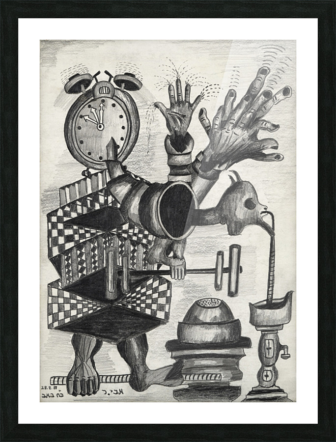RA 017 - מכונת זמן - Time Machine Picture Frame print
