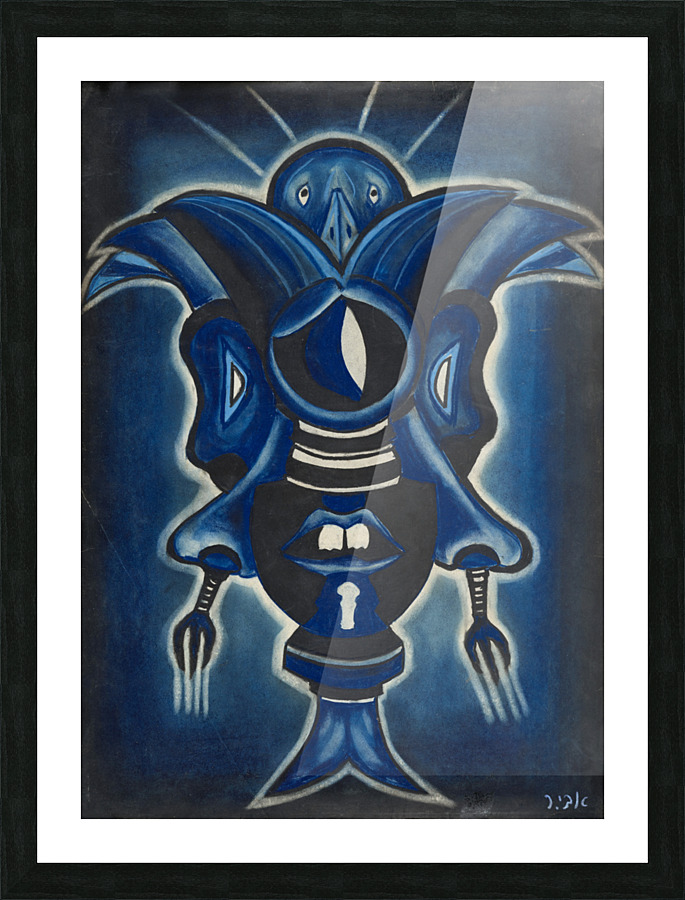 RA 005 - כחול כנף - Blue wing Picture Frame print