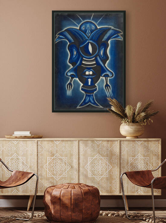 RA 005 - כחול כנף - Blue wing by Avi Romano Art